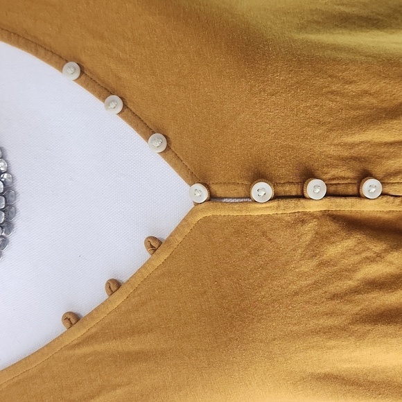 Oversized Button Front Sonoma Distressed Cotton Blouse - Picture 6 of 7